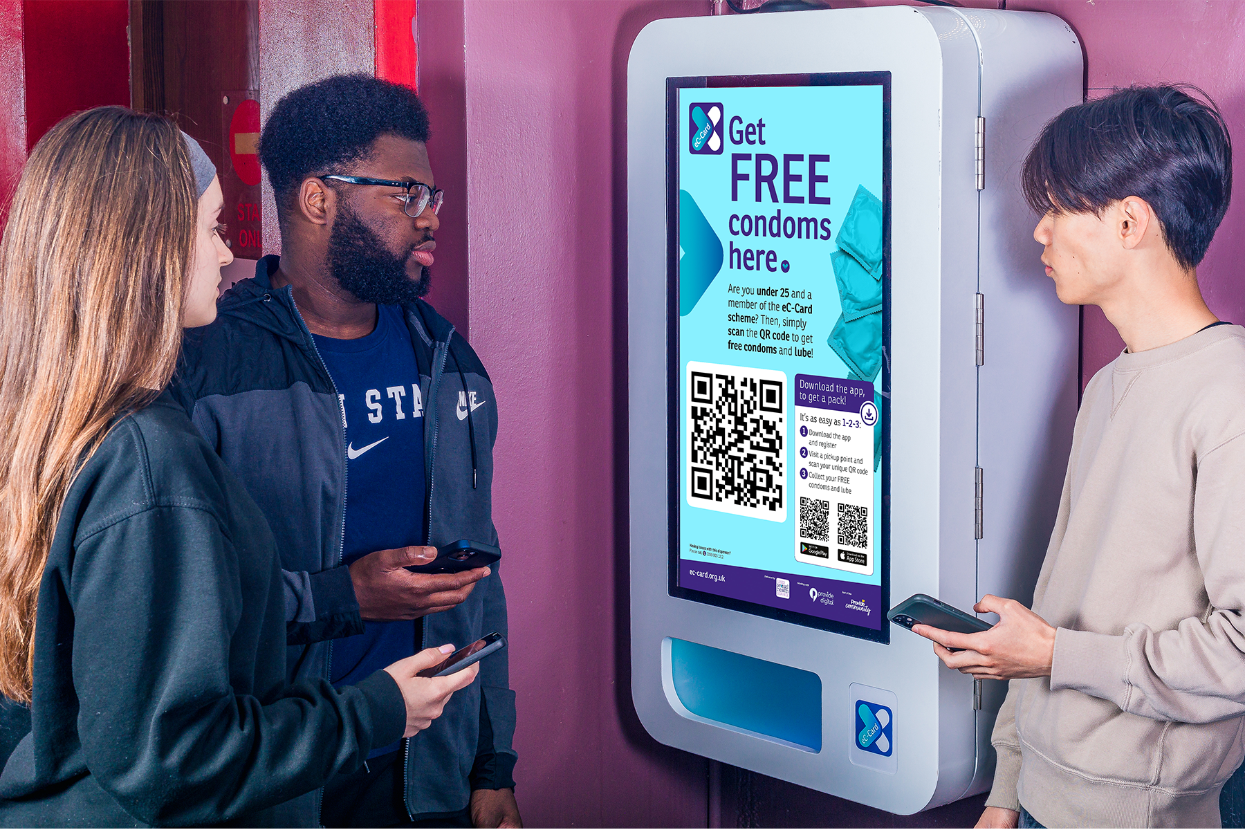 Innovative vending machine launched to distribute free condoms at the University of Essex